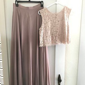 Jenny Yoo Skirt and Crop Top